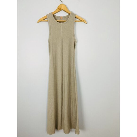 Lunya Restore Fitted Dress, LIght Gray, Womens XS, Midi Tank Dress, Lounge Dress - Picture 3 of 10